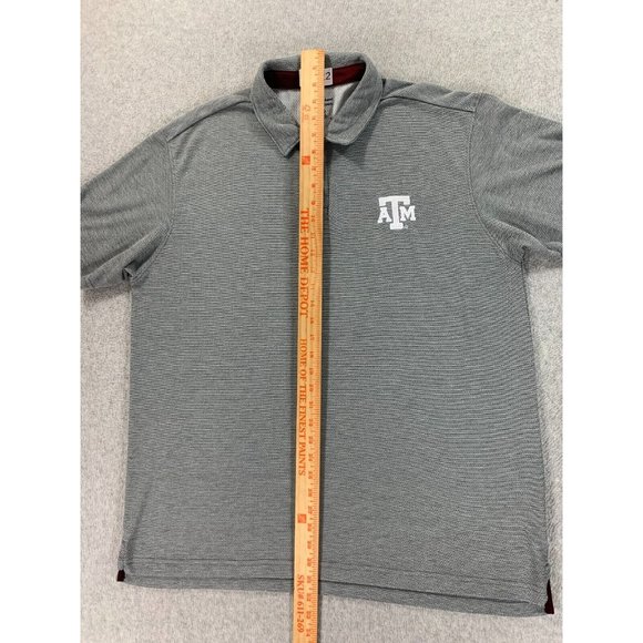 Texas A&M Aggies Champion Short Sleeve Polo Shirt (Men's XL) Gray - Picture 8 of 11